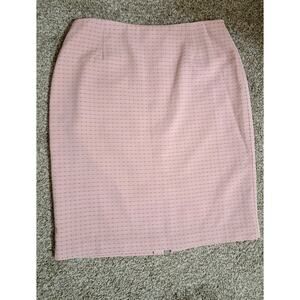 Laura Leigh Ltd. Women's Sz 10 Pink Lined Skirt Geometric Pattern